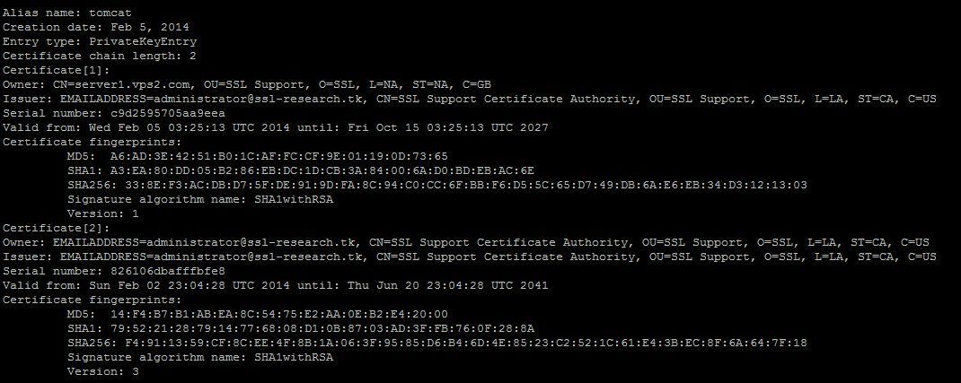 Installing a SSL certificate on Tomcat SSL Certificates ztabox com
